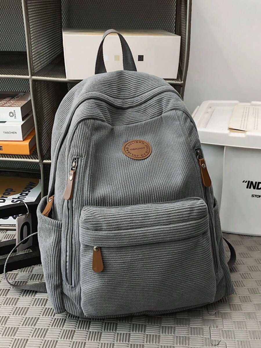 バッグ メンズ バックパック 14インチ 軽量コーデュロイバックパック、大学生用、高校生男女兼用カジュアルデイパック、14インチノ拍卖