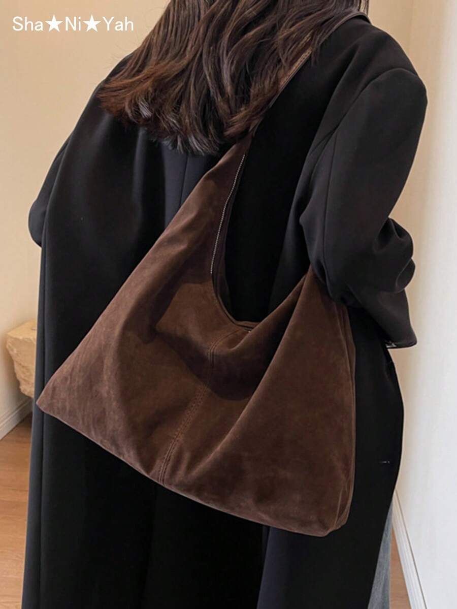 バッグ レディース トートバッグ ビンテージスエード大容量カジュアルショルダートートバッグ、パッチワークカラーブロックトートハンド拍卖