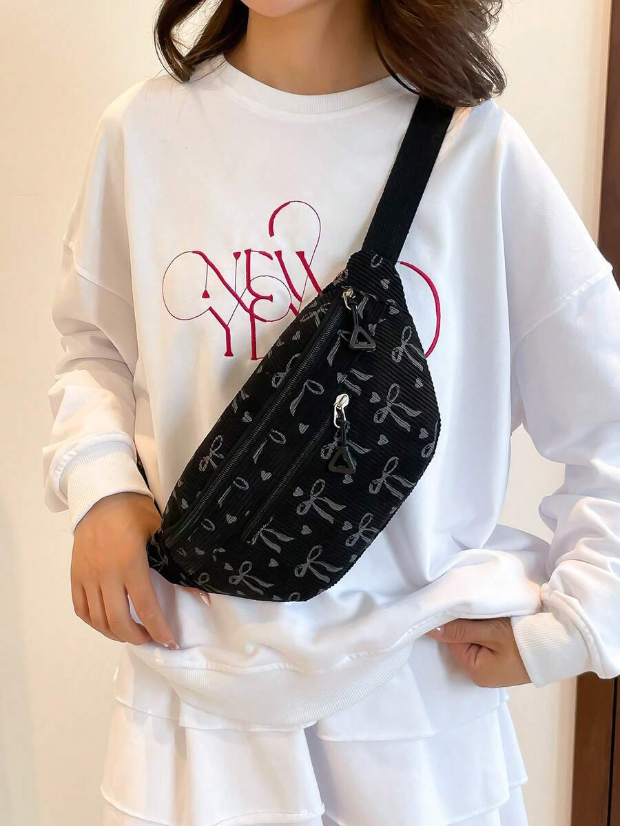 バッグ メンズ ウエストバッグ ジャガード織りジッパー付きウエストバッグ/ショルダーバッグ、編み込みビーチファニーパック拍卖