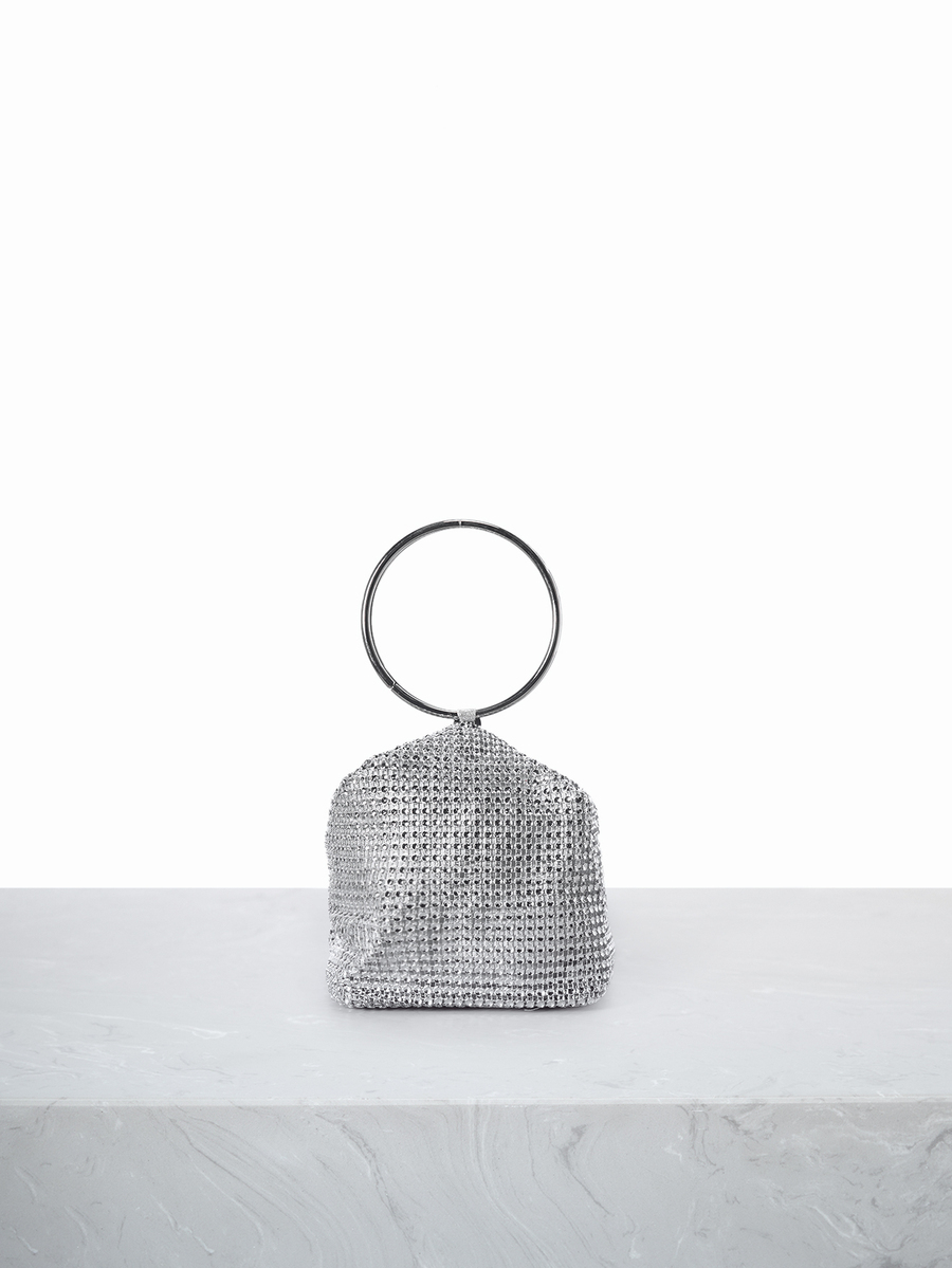 バッグ レディース ドレスバッグ ラインストーン装飾クラッチバッグ、非対称形状のパーティーバッグ、洗練されたラウンドハンドル、メイ拍卖