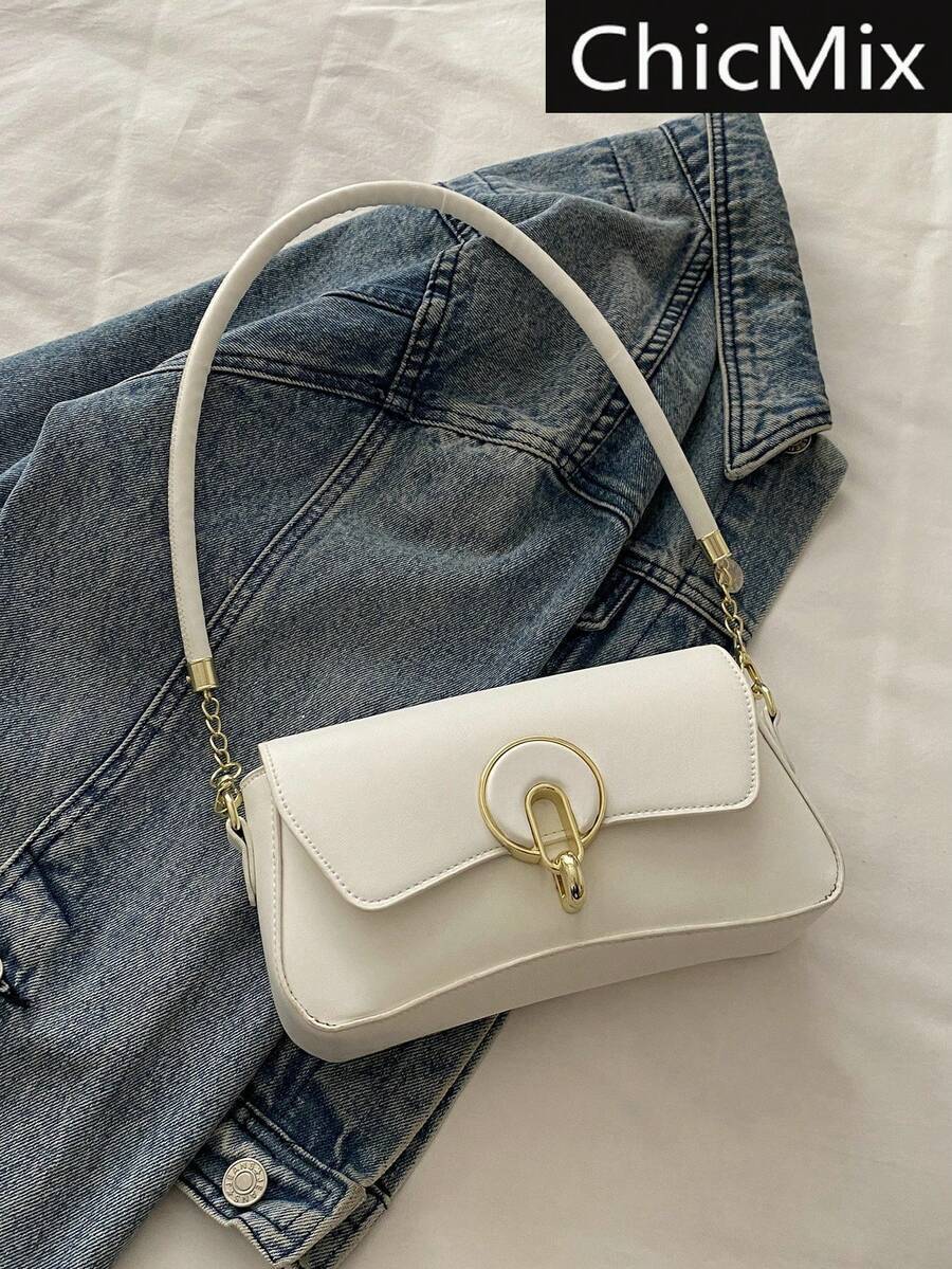 バッグ レディース ショルダーバッグ ファッショナブル、カジュアル、ミニマリストなチェーンアンダーアームバッグ フラップショルダー拍卖