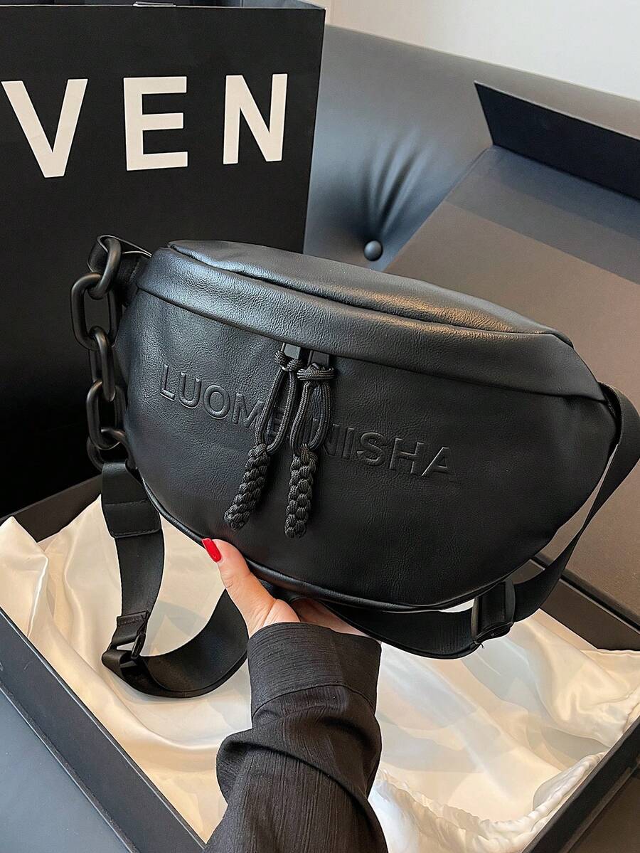 バッグ レディース ウエストバッグ 2024年新作 ファッションクラシックな大容量レジャー無地カラー PU防水素材 パイピングポケ拍卖