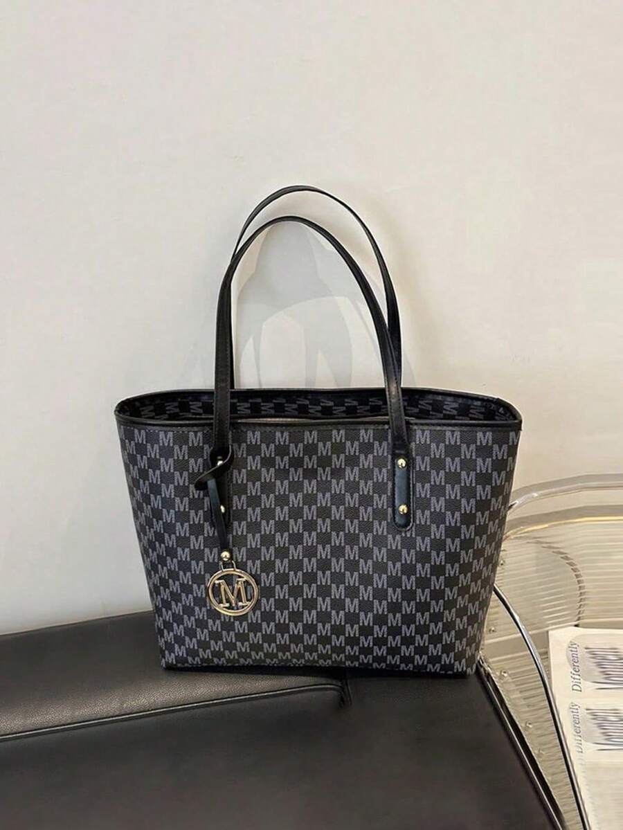 バッグ レディース トートバッグ リベット装飾付き プリントトートバッグ 大容量 シンプル&バーサタイル レトロフラワープリント拍卖