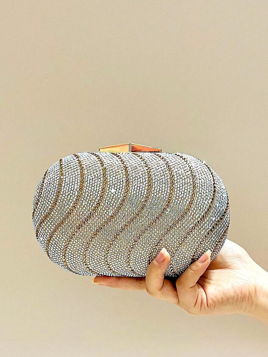 バッグ レディース ドレスバッグ キラキララインストーンスパンコール付き クラッチバッグ イブニングバッグ レディース、フルクリス拍卖