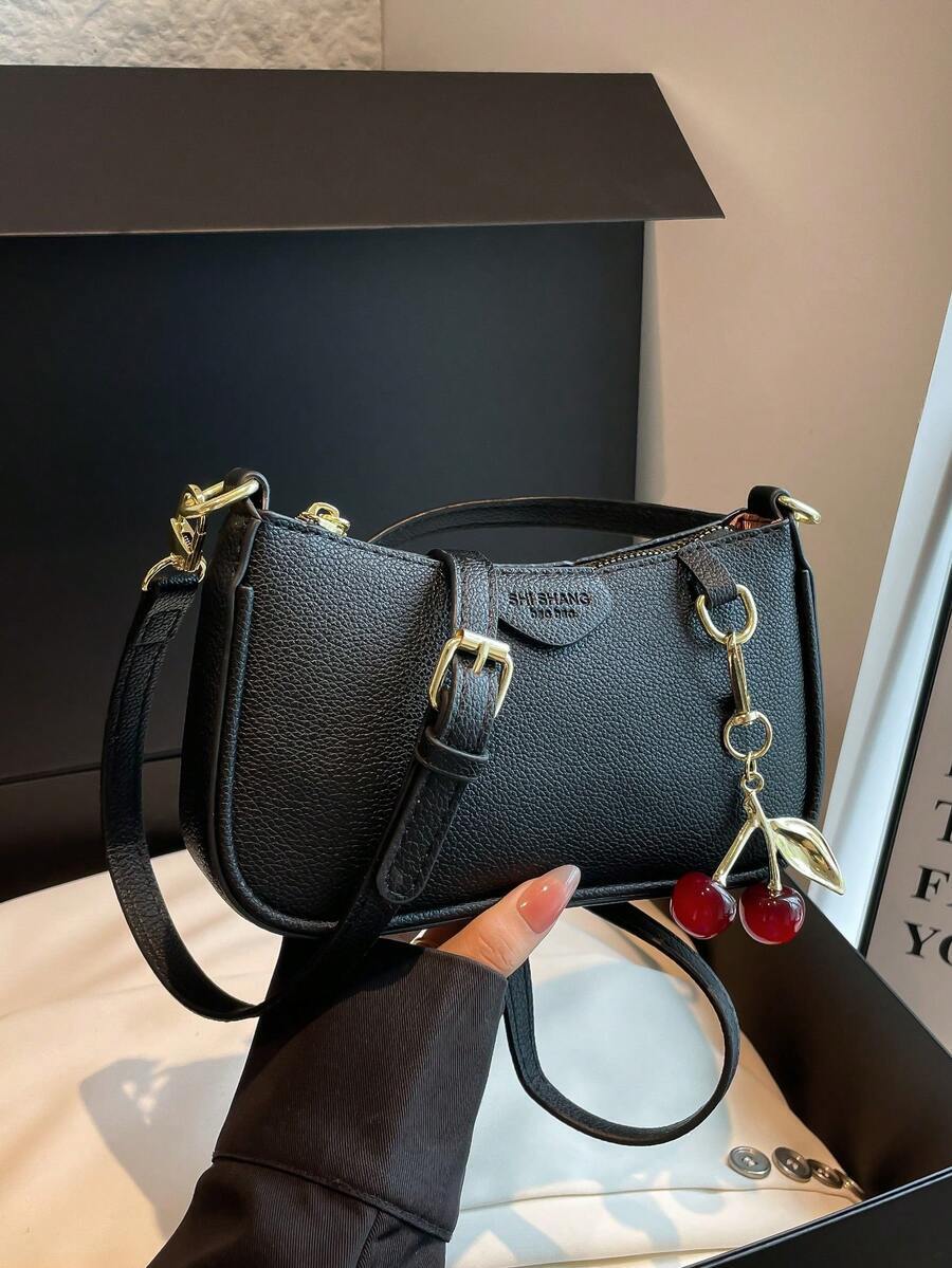 バッグ レディース ショルダーバッグ 新作ファッション クラシックジョーカー 無地 PU 防水素材 ワンショルダー バゲットバッグ拍卖