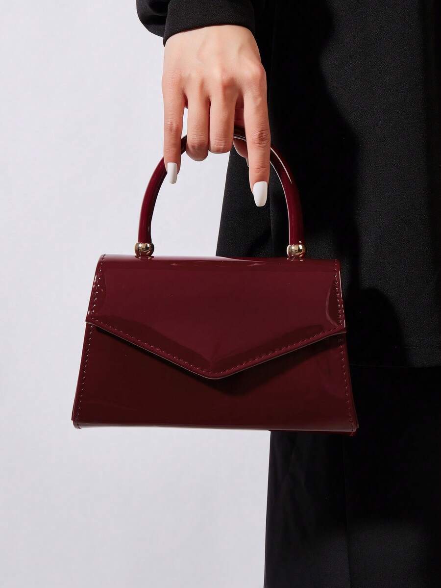 バッグ レディース ハンドバッグ ファッション ソリッドカラー ミラー ハンドバッグ イブニングバッグ、魅力的で優雅な レディース拍卖