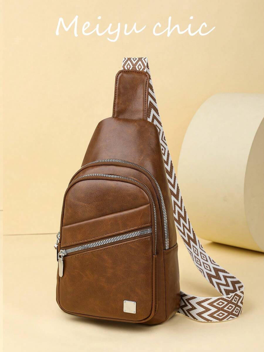 バッグ レディース ウエストバッグ これは洗練されたクラシックなマルチファンクション、無地、レトロ、PU防水素材、マルチレイヤー、拍卖