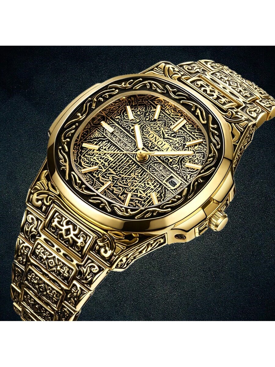 腕時計 メンズ クォーツ ブランド メンズ腕時計 ラグジュアリーゴールド時計 メンズ 防水 クォーツ ビジネス ヴィンテージ時計拍卖