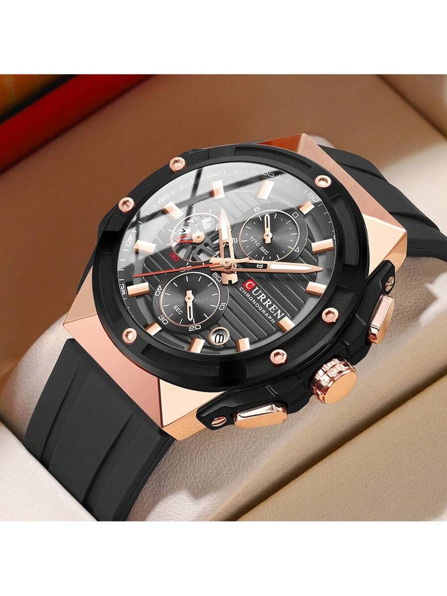 腕時計 メンズ クォーツ クレン メンズ スポーツ マルチファンクション クロノグラフ 防水 腕時計拍卖