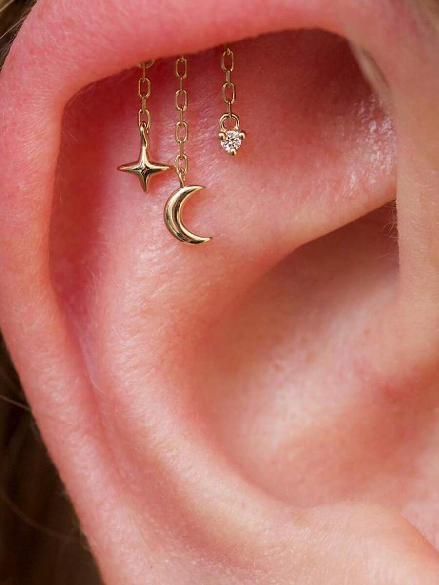 ジュエリー レディース イヤーアクセサリー 星月モチーフ 925スターリングシルバー ピアス 女性用 クラシック ヒポアレルジック拍卖