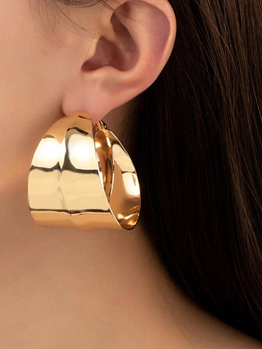 ジュエリー レディース イヤーアクセサリー レディース 簡易デザインフープピアス 1ペア、ファッションアクセサリー、日常の装飾に最拍卖