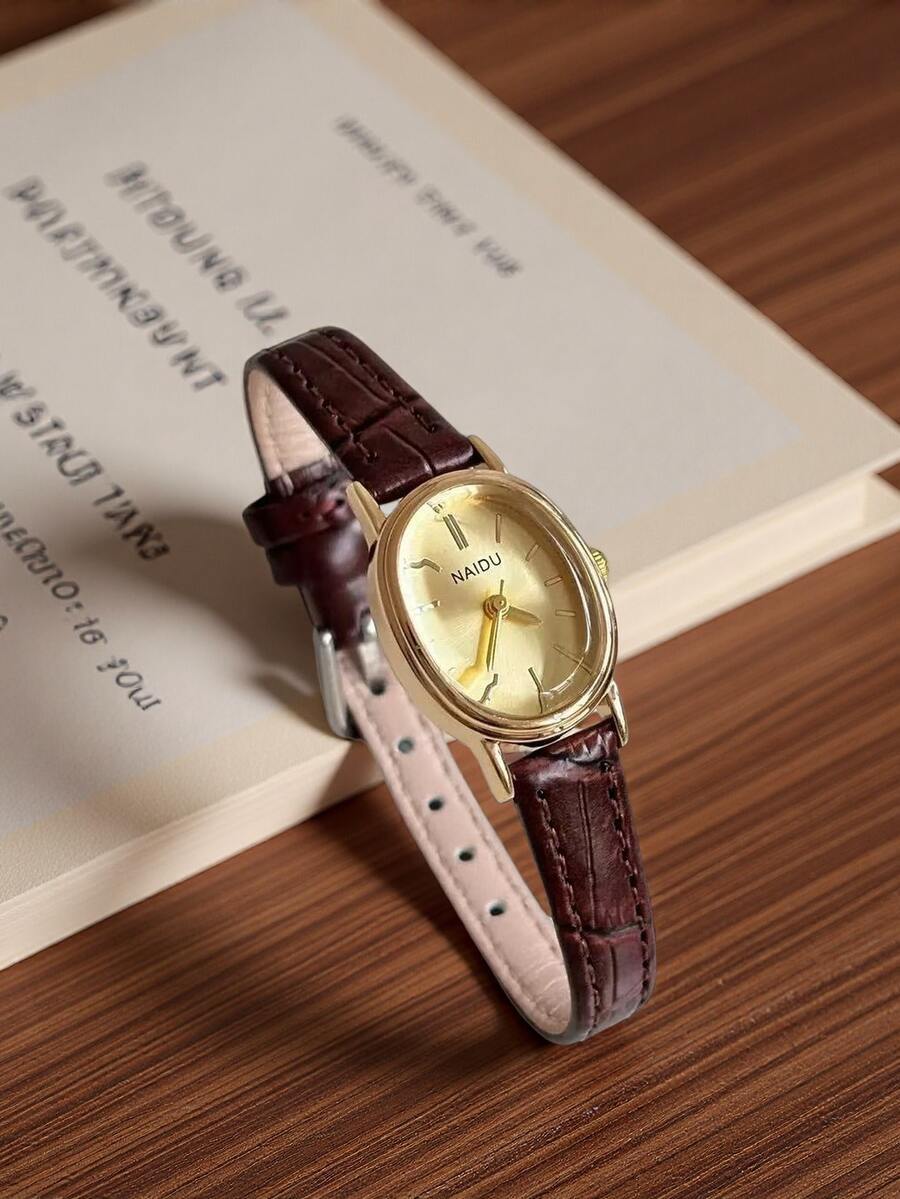腕時計 レディース クォーツ 1個 レディース ミニマリスト ヴィンテージ レザーストラップ クォーツ 腕時計、ギフトや日常着用に拍卖
