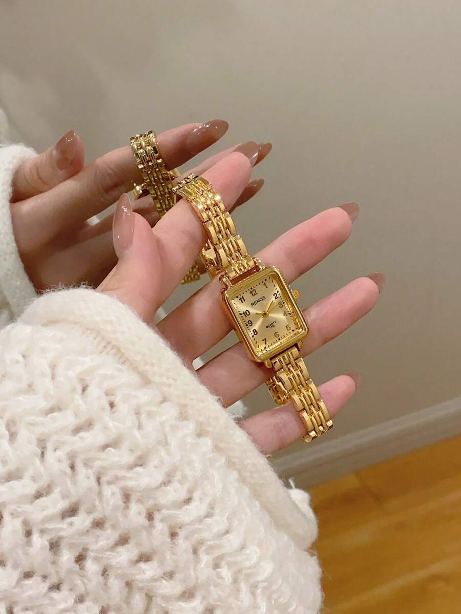 腕時計 レディース クォーツ 1個 新作 女性用ミニマリストカジュアルエレガントなヨーロッパ・中東スタイルの女性用ブレスレット腕時拍卖