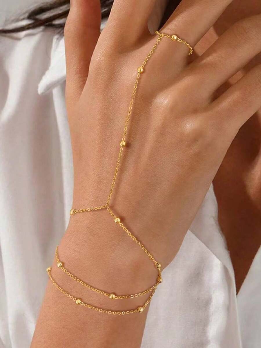 ジュエリー レディース ブレスレット ミトン 1個 ファッショナブルなステンレススチールリンクフィンガータイプブレスレット、ミニマ拍卖