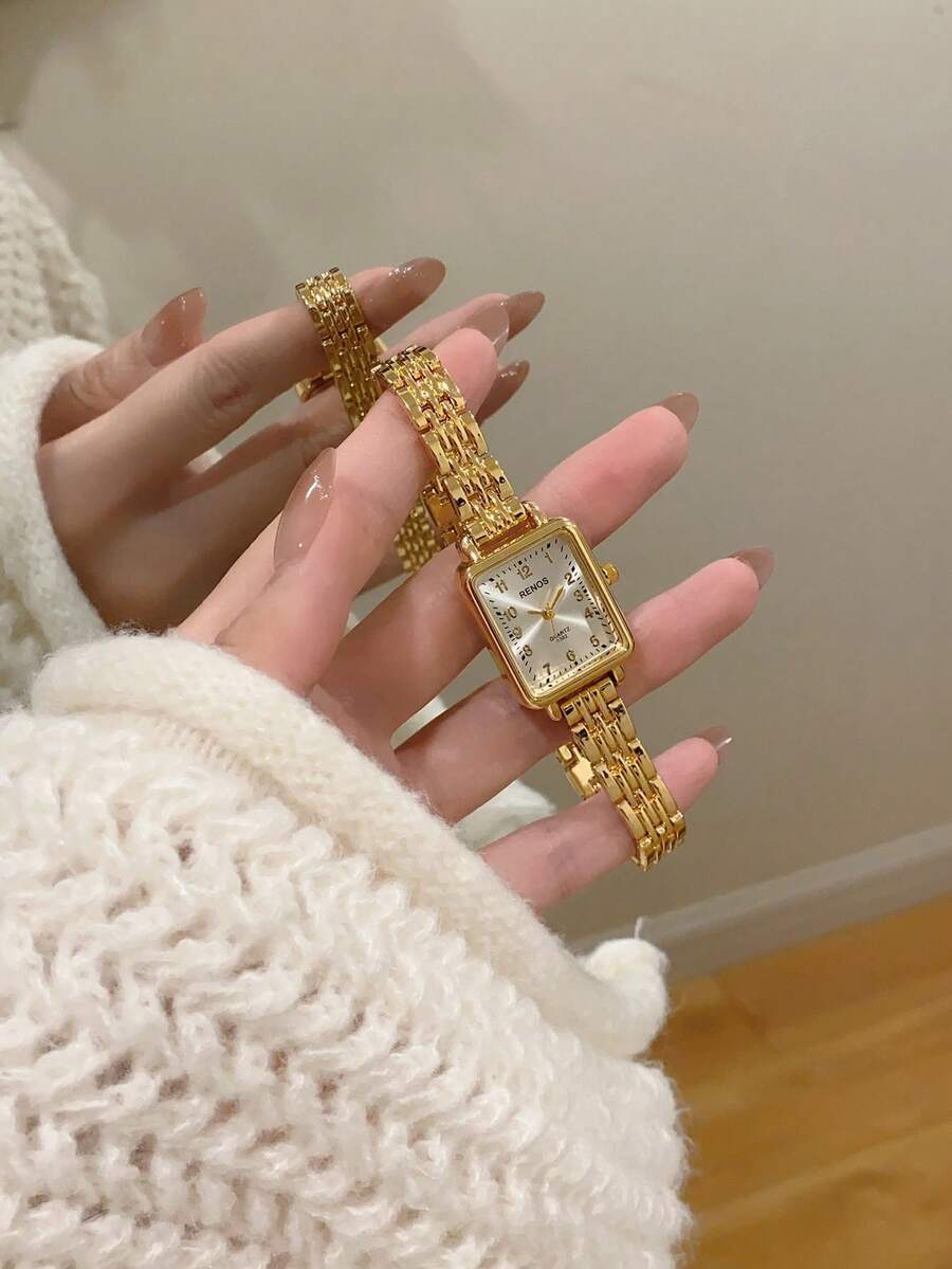 腕時計 レディース クォーツ 1個 新作 女性用ミニマリストカジュアルエレガントなヨーロッパ・中東スタイルの女性用ブレスレット腕時拍卖