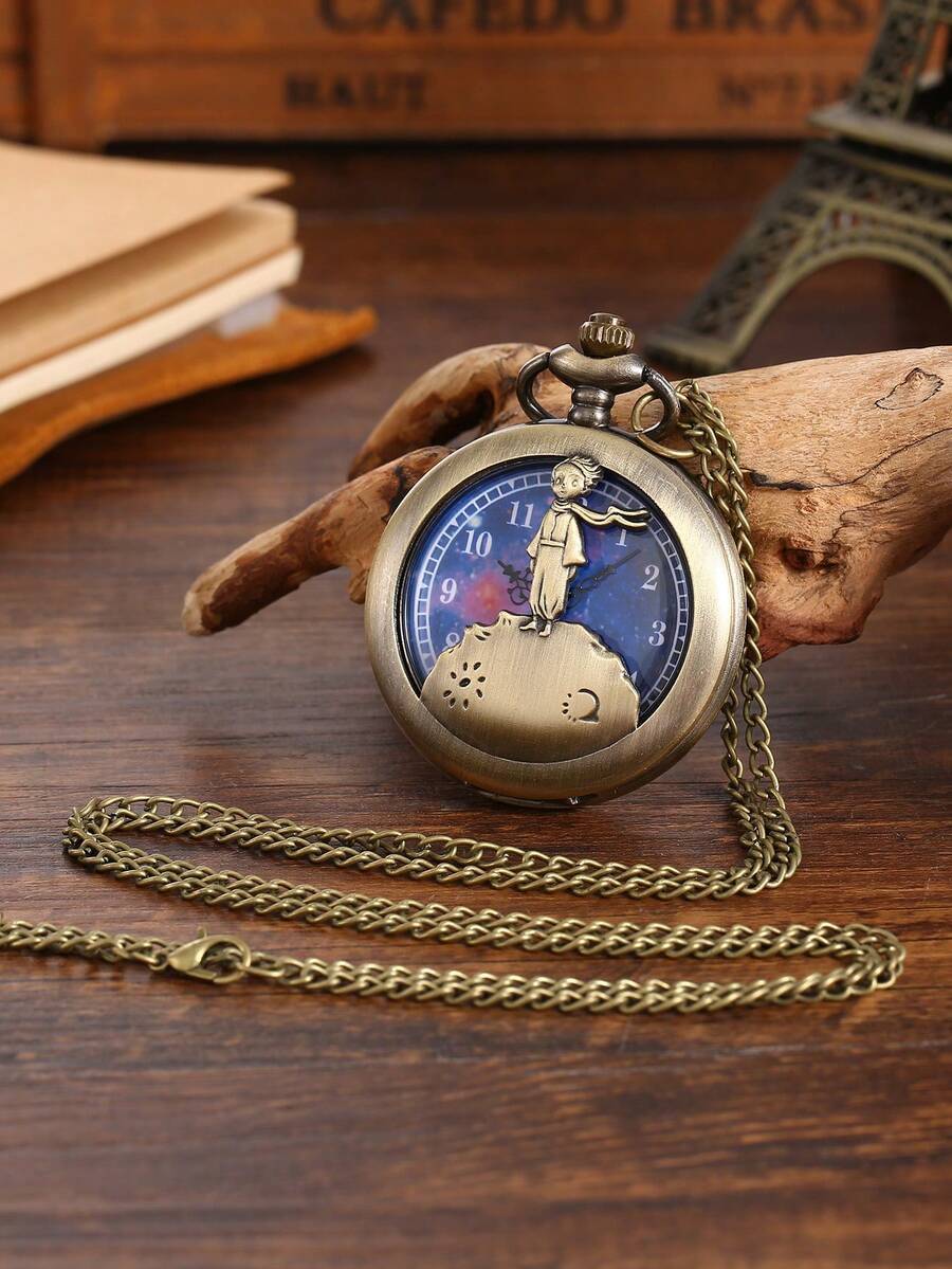 腕時計 懐中時計 1個 ヴィンテージ 中空デザイン レッドスカーフ 懐中時計、星空の懐中時計、少年用懐中時計拍卖