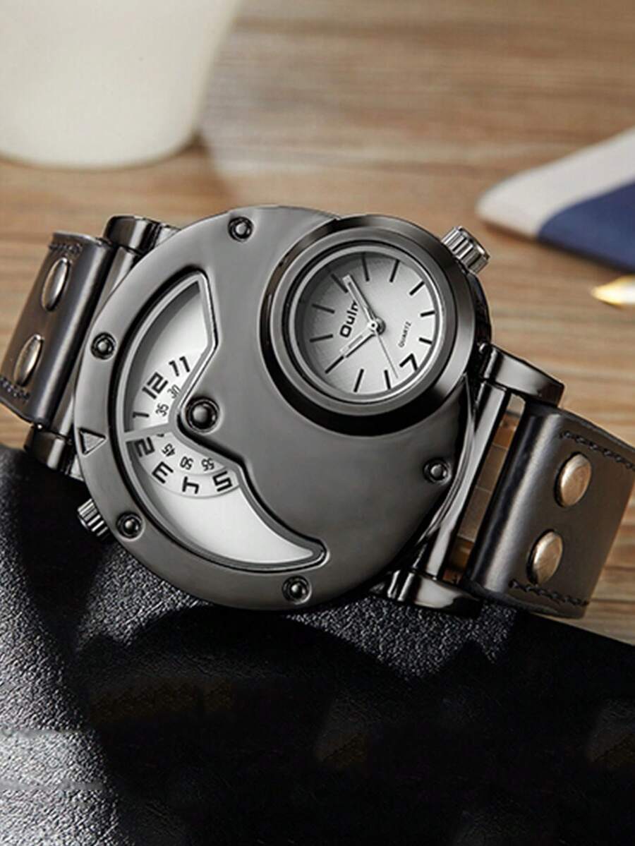腕時計 メンズ クォーツ 1個 メンズ腕時計 ファッションブランド高級メンズ腕時計 デュアルタイムゾーン クォーツ腕時計 カジュア拍卖
