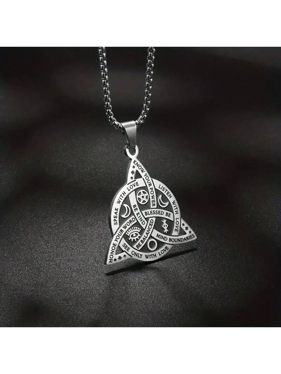 ジュエリー メンズ ネックレス ヴァイキング ヴァルキリー 結び目ペンダント ステンレス鋼 ネックレス ゴシック スタイル 男女兼拍卖