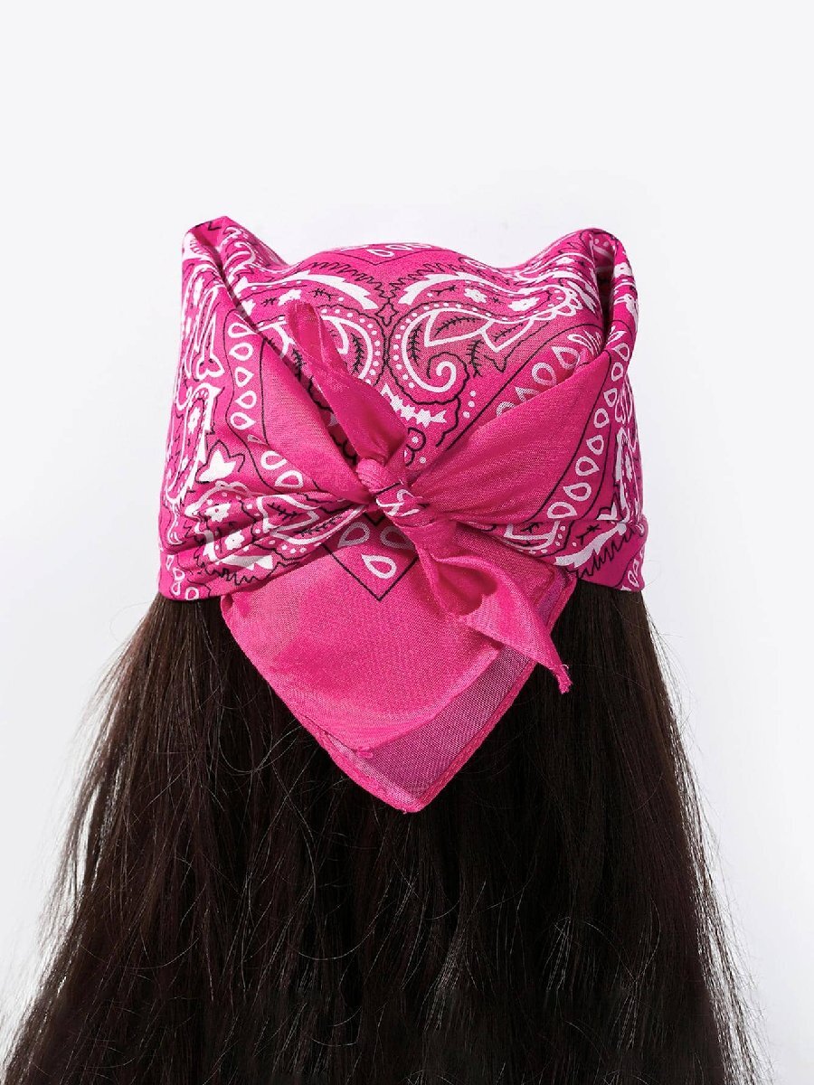 アクセサリー レディース スカーフ 1個 女性用ペイズリー柄ボヘミアンバンダナ トラベル用ヘッドラップバンダナ、ヘアバンド、ヘアバ拍卖