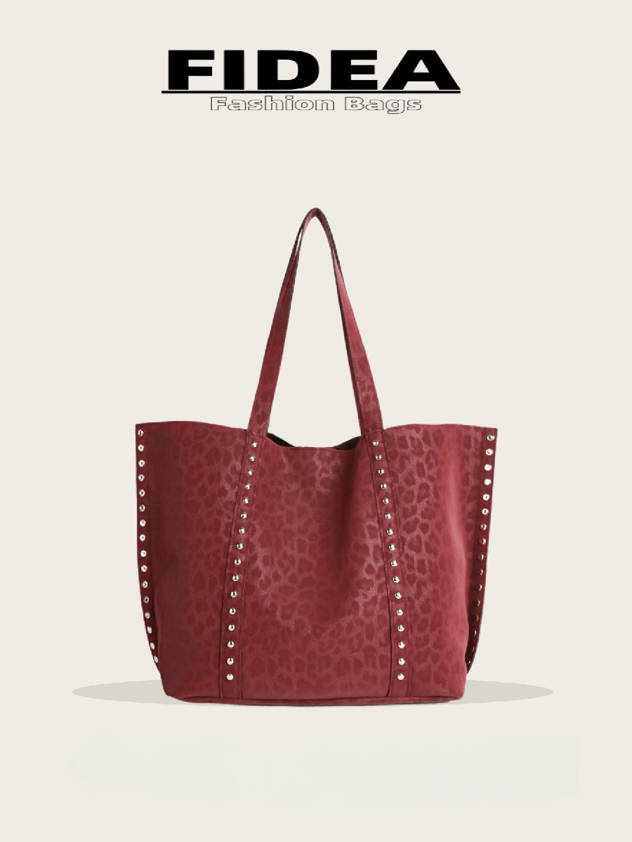 バッグ レディース トートバッグ 新作 ファッション レディース ショルダートートバッグ、大容量 PU レオパード柄、エレガントハ拍卖