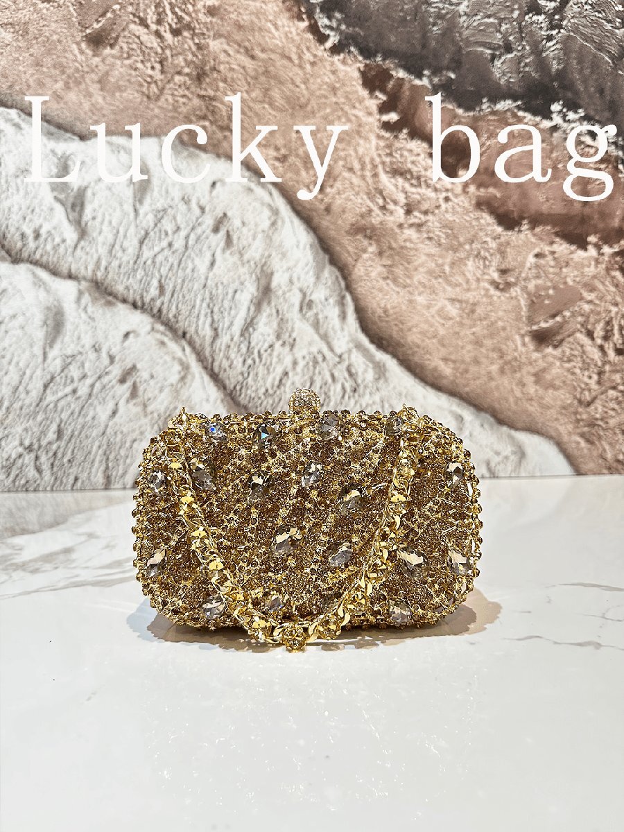 バッグ レディース ドレスバッグ 1個 ファッションラインストーン ハンドバッグ レディース エレガントなきらきらパーティーバッグ拍卖