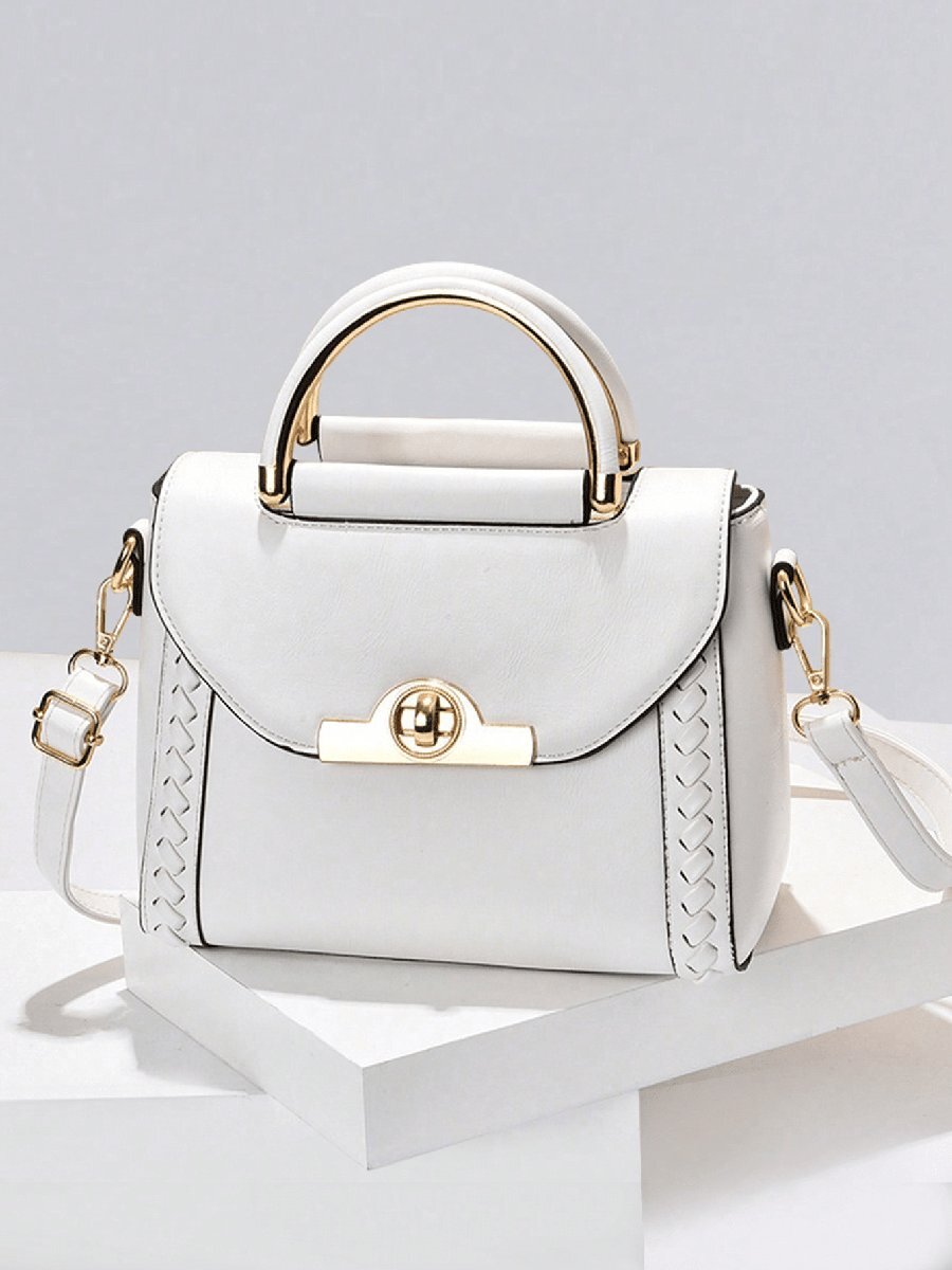 バッグ レディース ショルダーバッグ シンプルカラー レディース小型スクエアバッグ、レディストップハンドルショルダーバッグ、ファッ拍卖