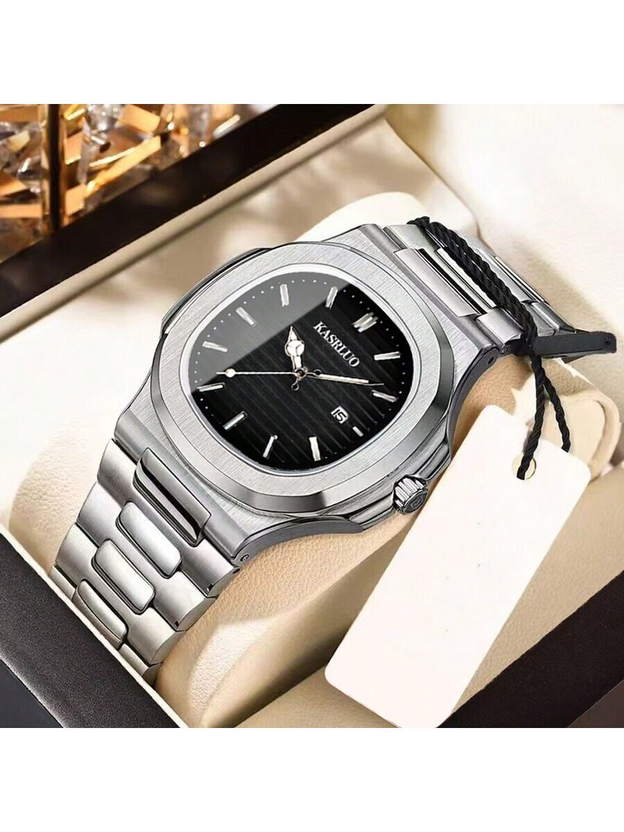 腕時計 メンズ クォーツ 1個 メンズ ファッショントレンディビジネススポーツ防水発光クォーツ腕時計、高級カレンダー付きリストウォ拍卖