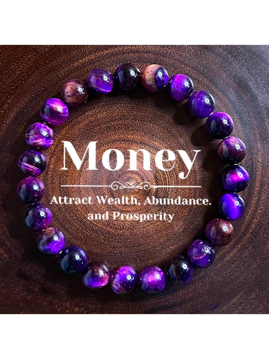 ジュエリー レディース ブレスレット ビーズ タイガーアイストーン ブレスレット 自然の銀河 8mm 自然石 豊かさと幸運を示唆拍卖