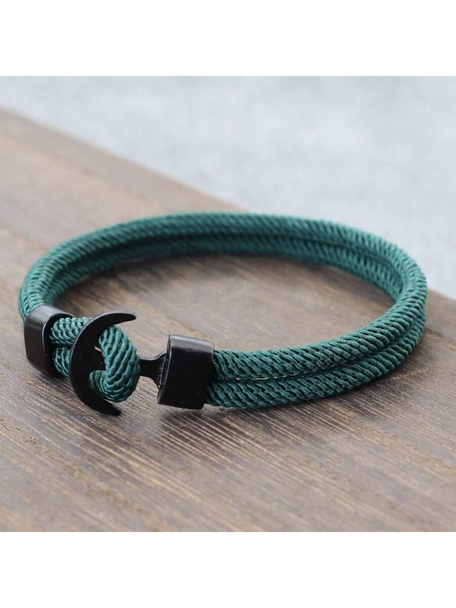 ジュエリー メンズ ブレスレット 51Luckind アンカー メンズブレスレット ダブルレイヤー ナウティカルスタイル プレゼン拍卖