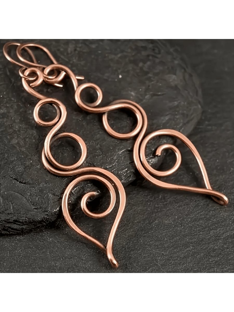 ジュエリー レディース イヤーアクセサリー 1ペア ヴィンテージボヘミアンホロー幾何学模様インフィニティシンボルピアス、女性の日常拍卖