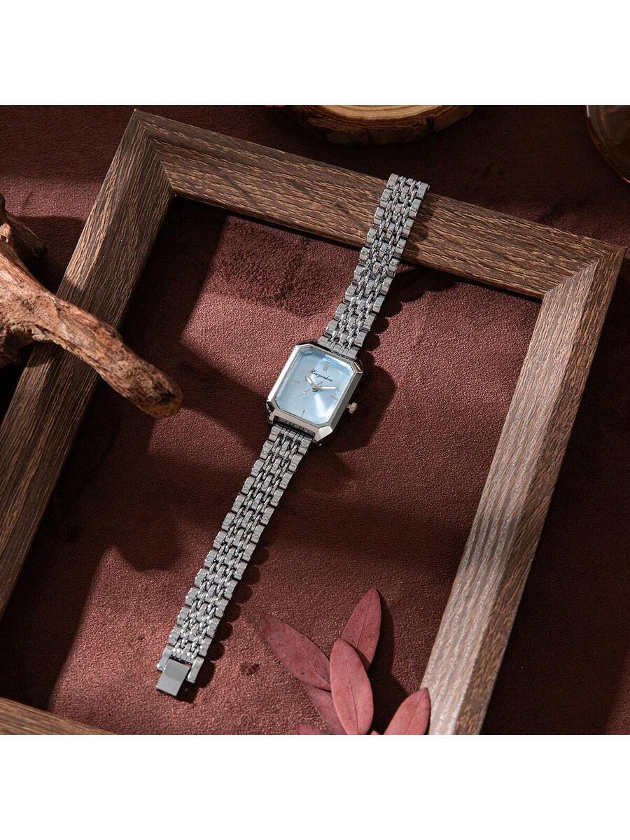 腕時計 レディース クォーツ 新作 高級 スチールバンド レディース腕時計、ファッション ミニマリスト スクエア クォーツ 女性用拍卖