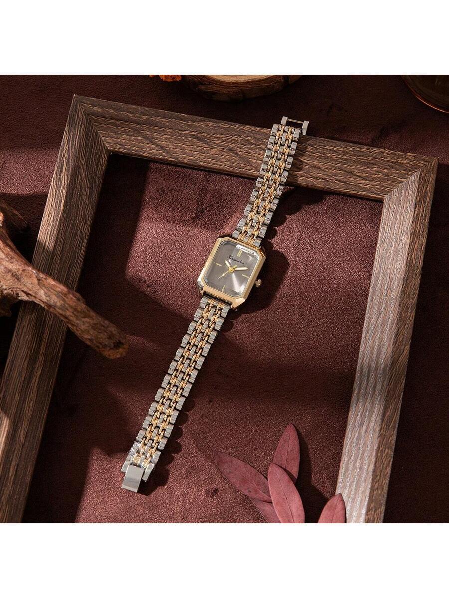 腕時計 レディース クォーツ 新作 高級 スチールバンド レディース腕時計、ファッション ミニマリスト スクエア クォーツ レディ拍卖