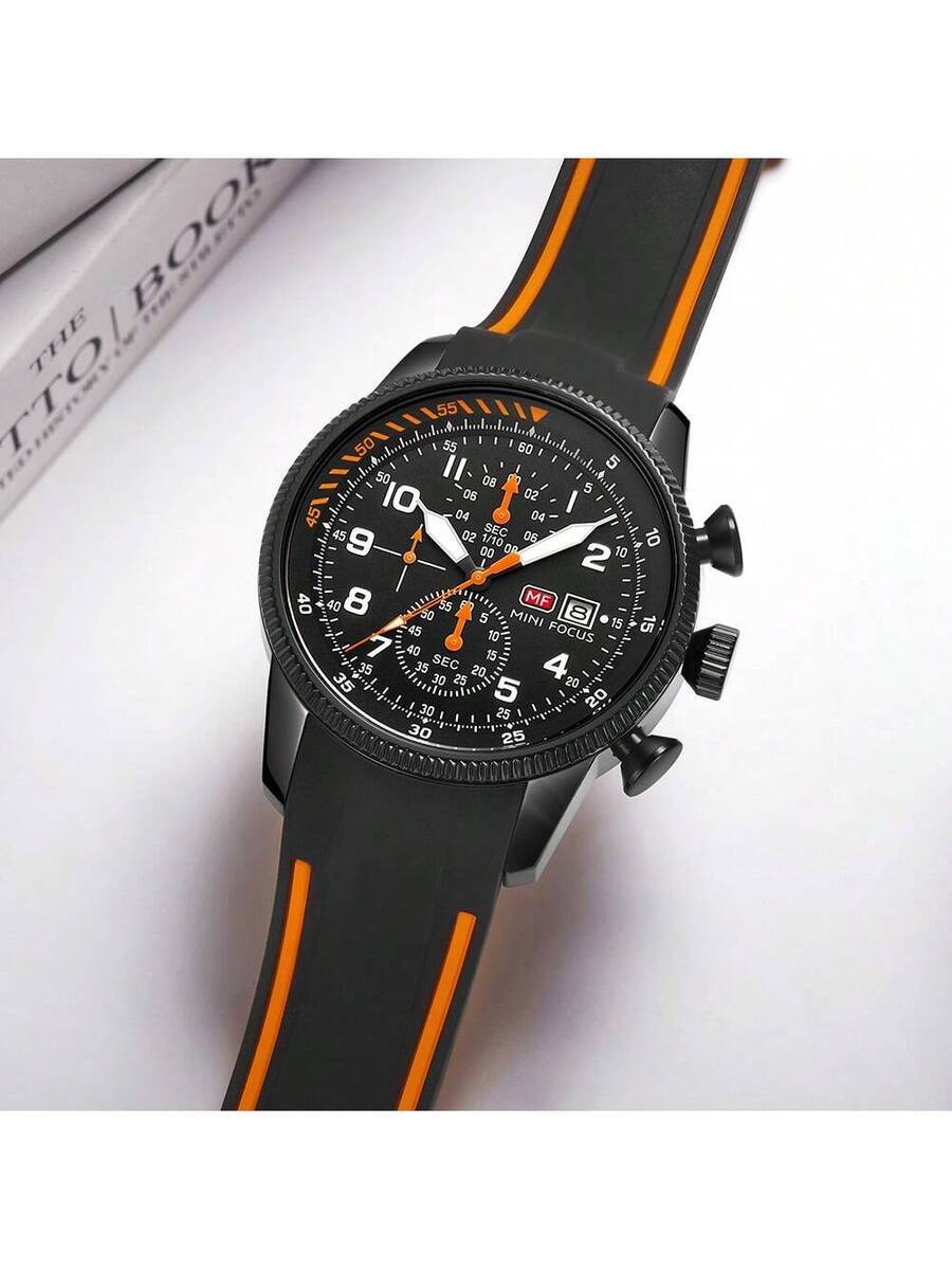 腕時計 メンズ クォーツ 1個 スポーツブルーシリコンストラップ メンズクォーツ腕時計 デイリーウェア装飾やホリデーギフトに拍卖