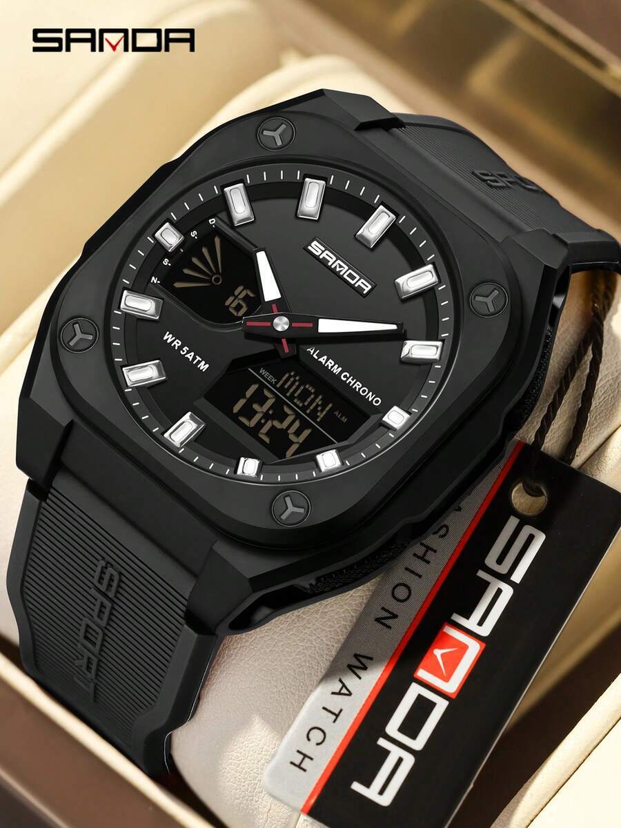 腕時計 メンズ デジタル . 6268 スポーツ電子腕時計 メンズ マルチファンクション アウトドア 学生用 腕時計 アラーム付拍卖