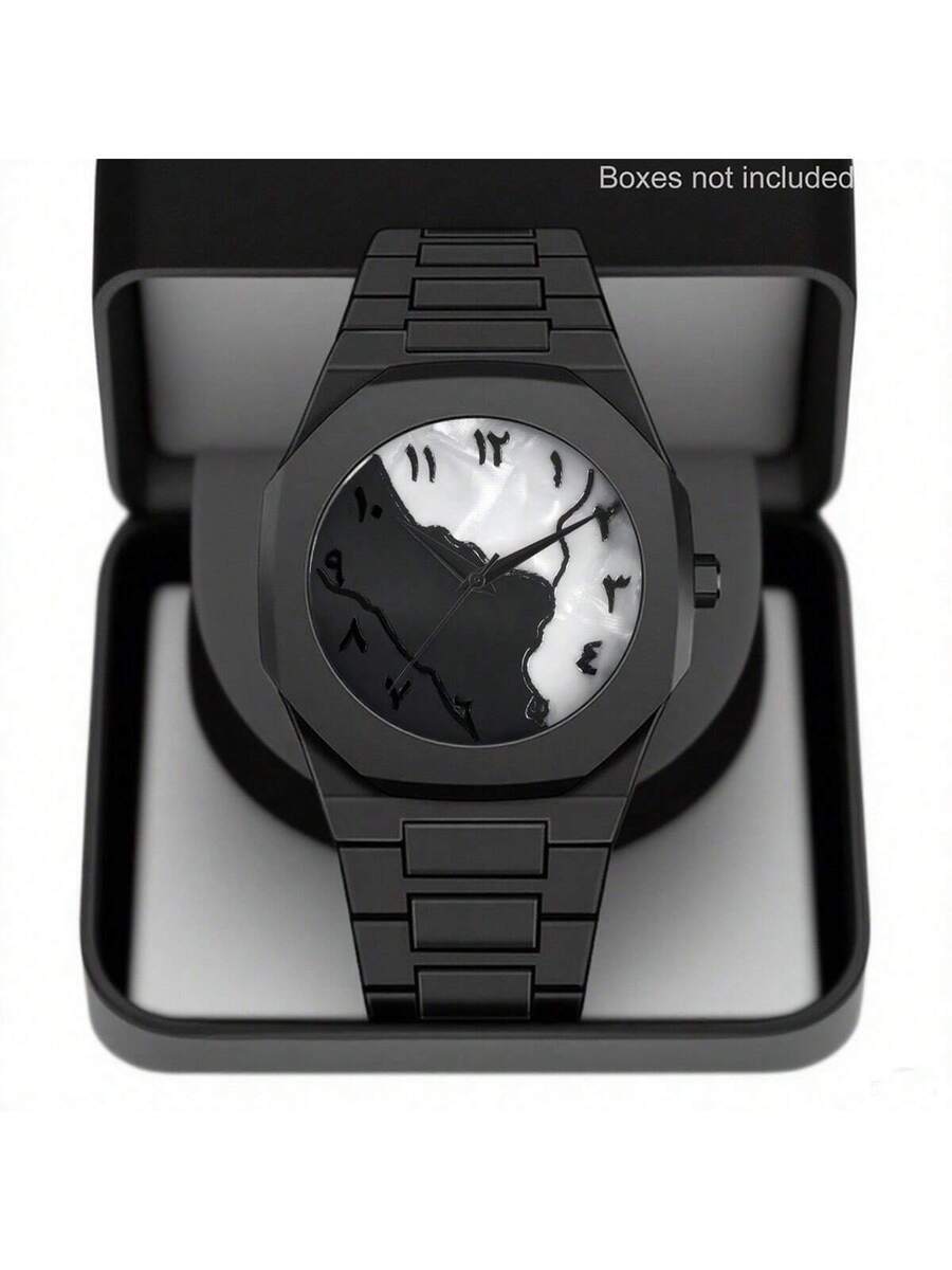 腕時計 メンズ クォーツ 1個 メンズ&レディース ブラックラバーストラップ スポーティー カジュアル クリエイティブデザイン 調拍卖