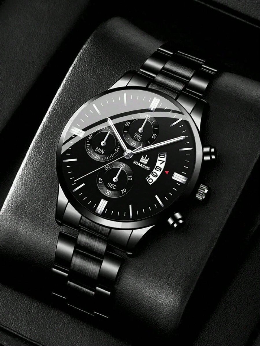 腕時計 メンズ クォーツ メンズファッションカレンダー クォーツ腕時計 スチールバンド拍卖