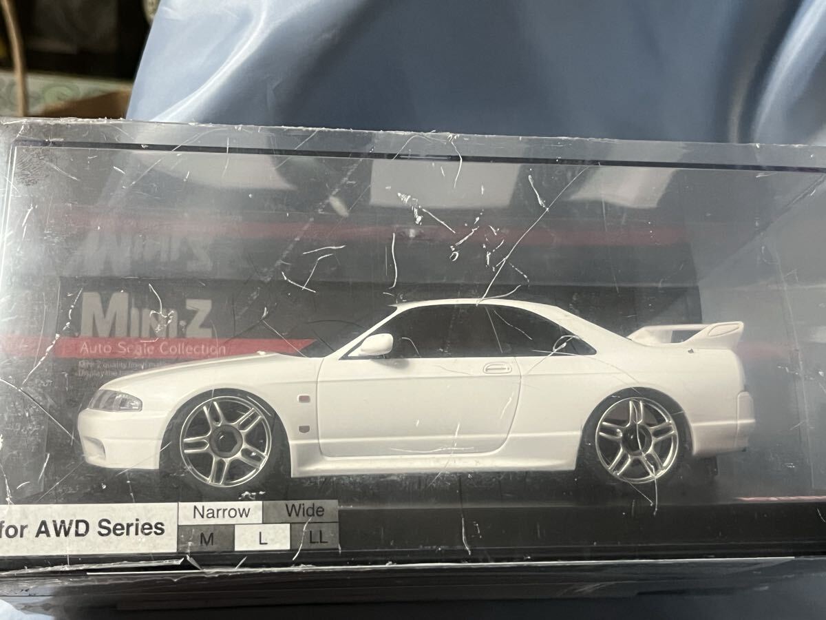 未開封  京商製  ミニッツボディ  ニッサン スカイラインGT-R Vスペック R33 白  1/27拍卖