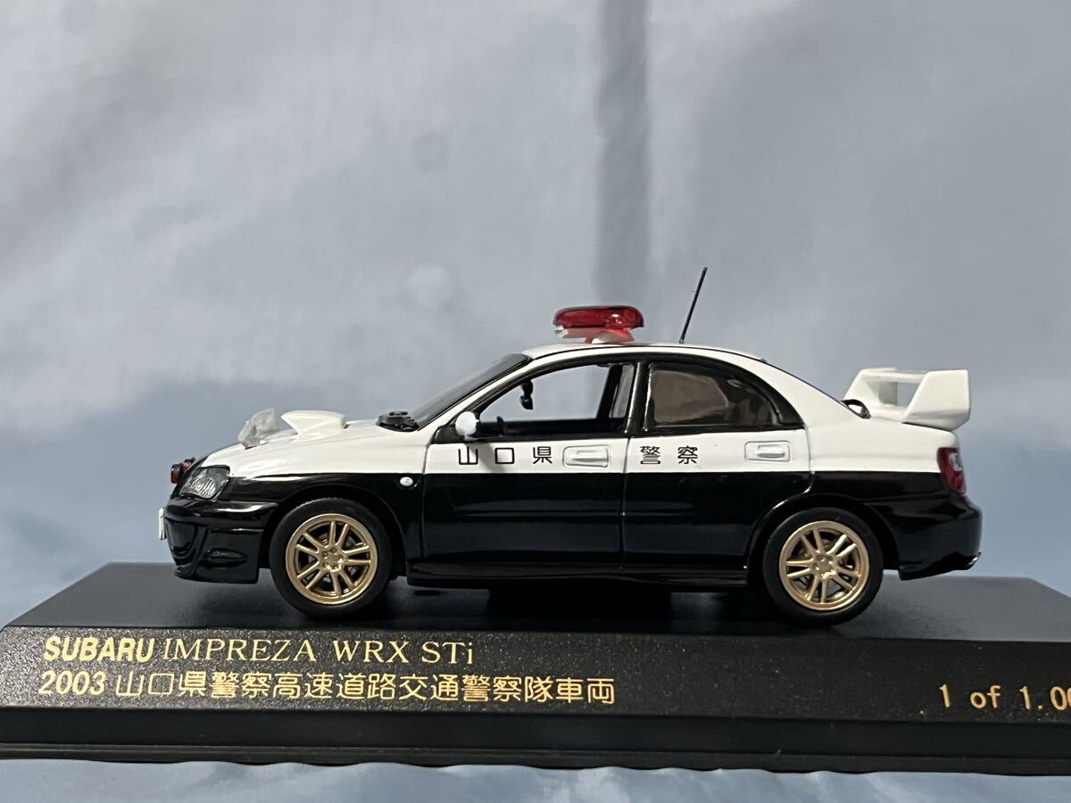 京商製 パトカー スバル インプレッサ WRX STi 山口県警察高速道路交通警察隊車両  2003年 1/43拍卖