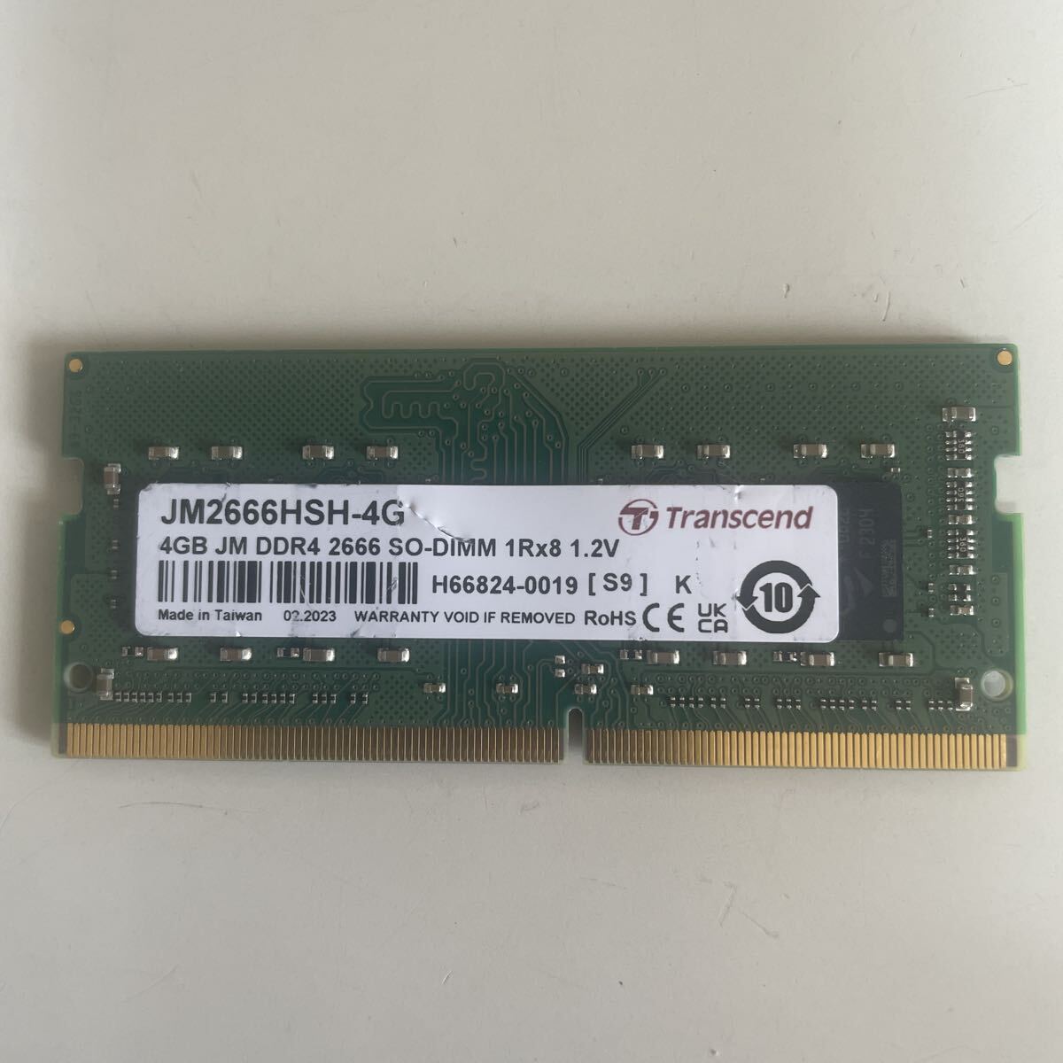Transcend DDR4 4GB PC4-2666ノートパソコン用メモリー動作確認済みです。拍卖