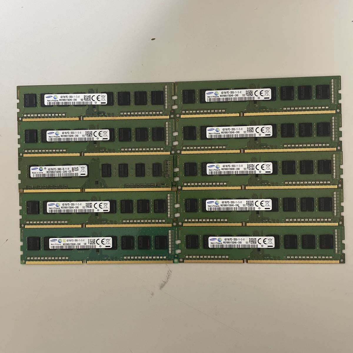 SAMSUNG DDR3 4GB 10枚セットデスクトップ用メモリー動作確認済みです。拍卖