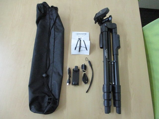 【中古品】三脚 VCT-5308RM カメラ スマホ スタンド 折りたたみ リモコン Bluetooth拍卖