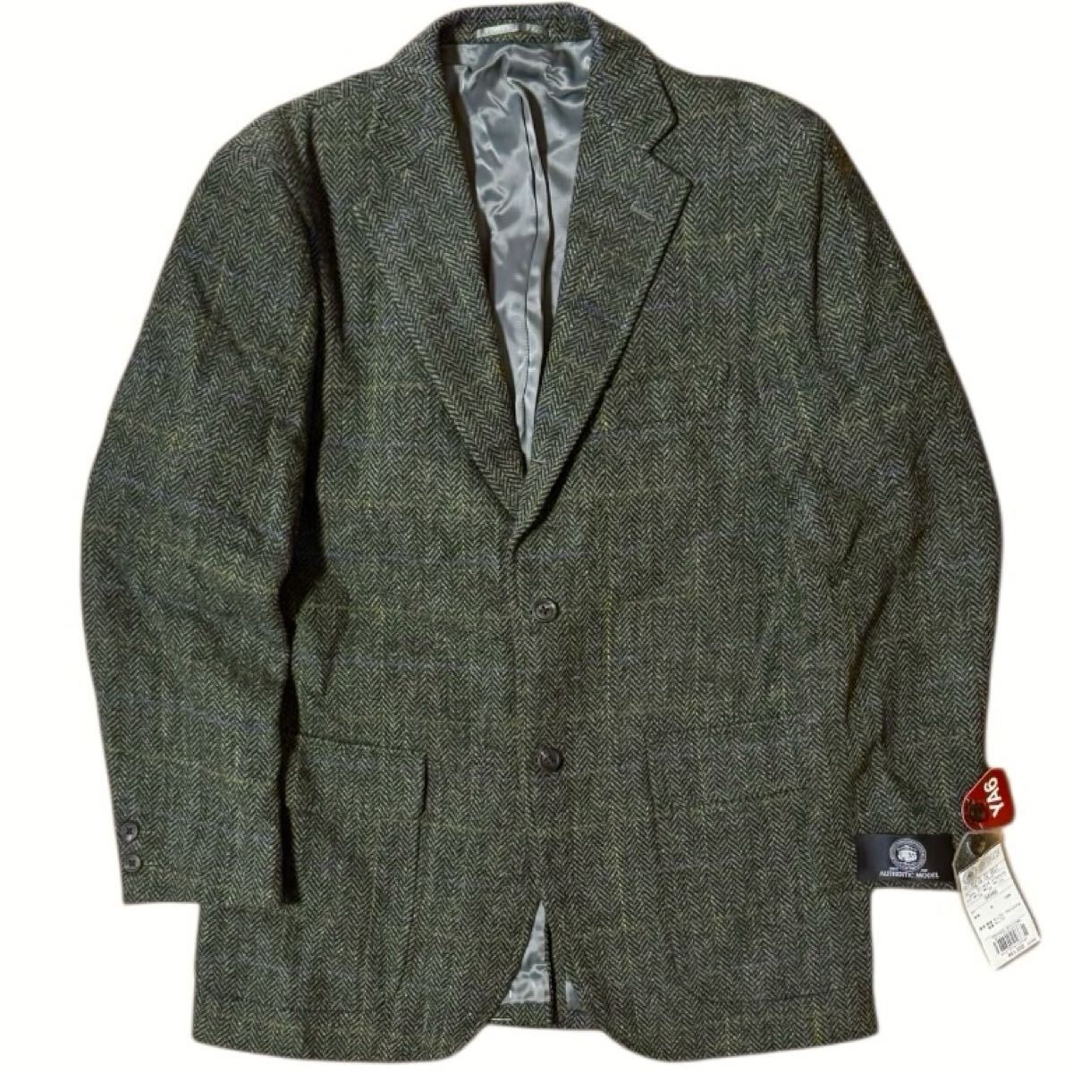 定価6万 未使用 J.PRESS HARRIS TWEED 段返り3釦 ヘリンボーン ツイード テーラードジャケット 94YA6拍卖