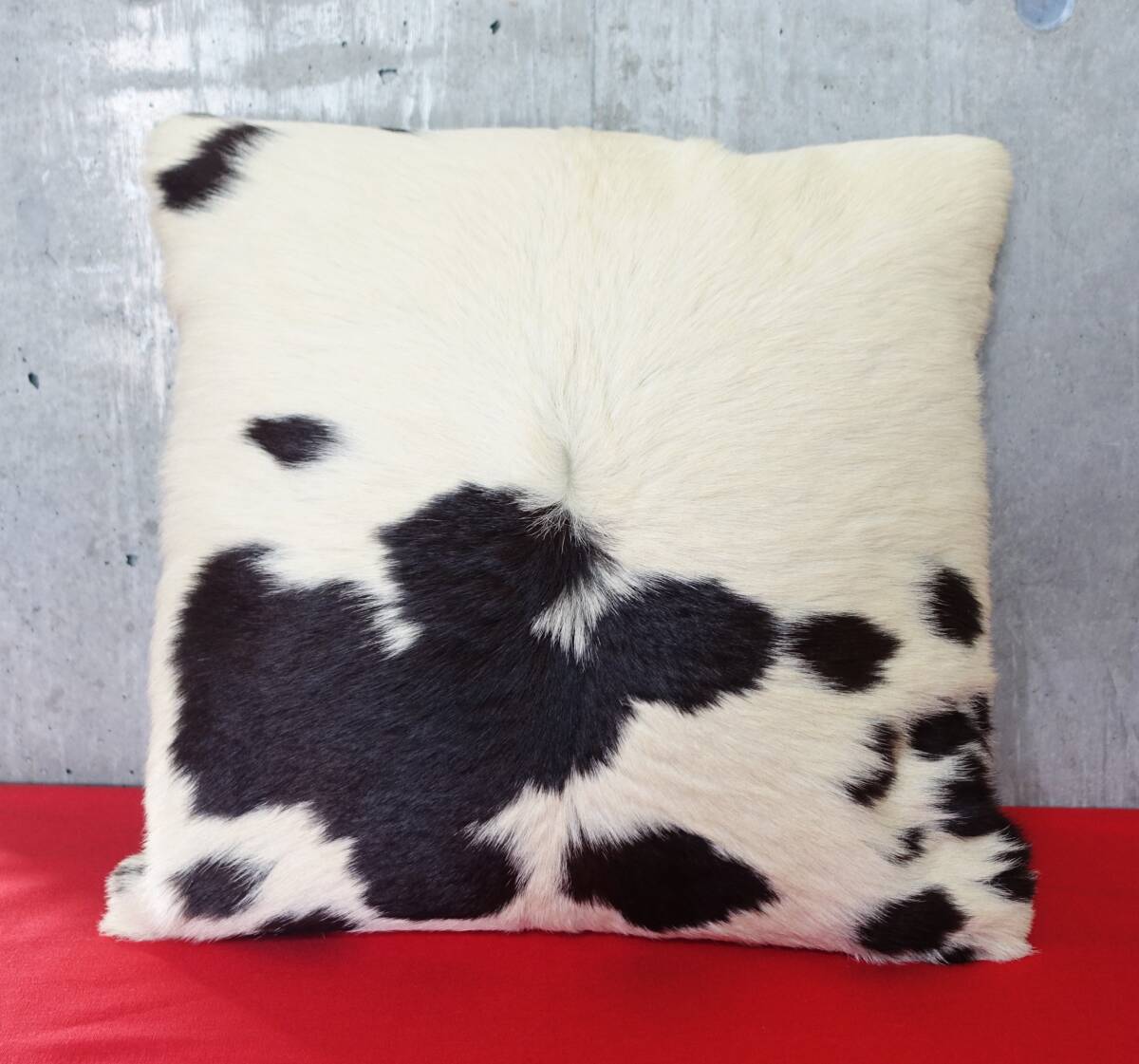 UNITED ARROWS購入◆クッションカバー ハラコ×レザー ユナイテッドアローズ アローズ 白×ブラウン系拍卖