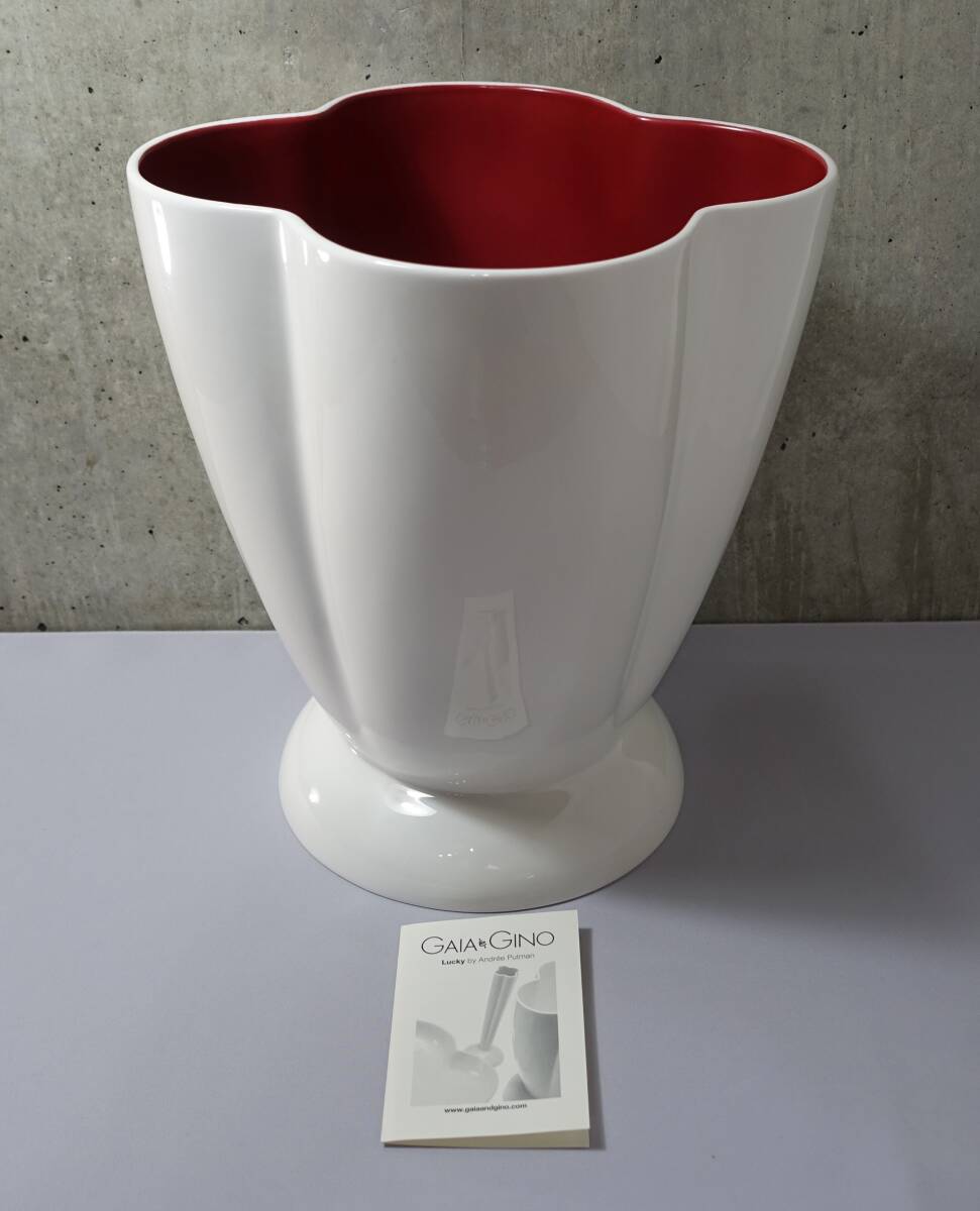 未使用 保管品★GAIA&GINO/ガイア&ジーノ◆フラワーベース 花瓶 Lucky クローバー Large Vase Andree Putman アンドレ・プットマン 拍卖
