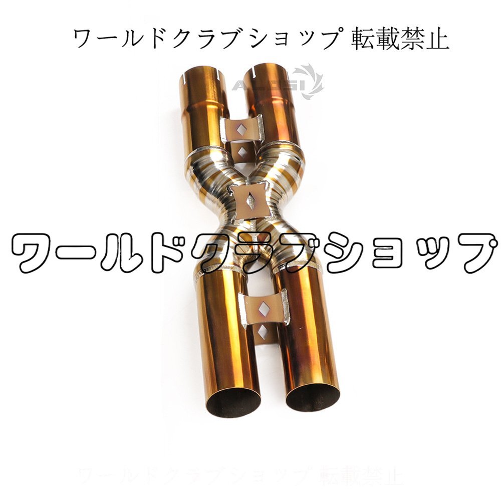 フェラーリ GTC4対応 チタン製 Xパイプ 中間ストレート マフラー 改装用拍卖