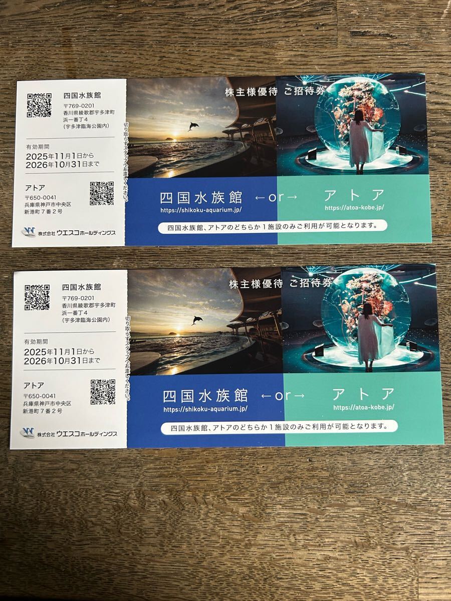 四国水族館 アトア 招待券2枚 2026年10月31日まで拍卖