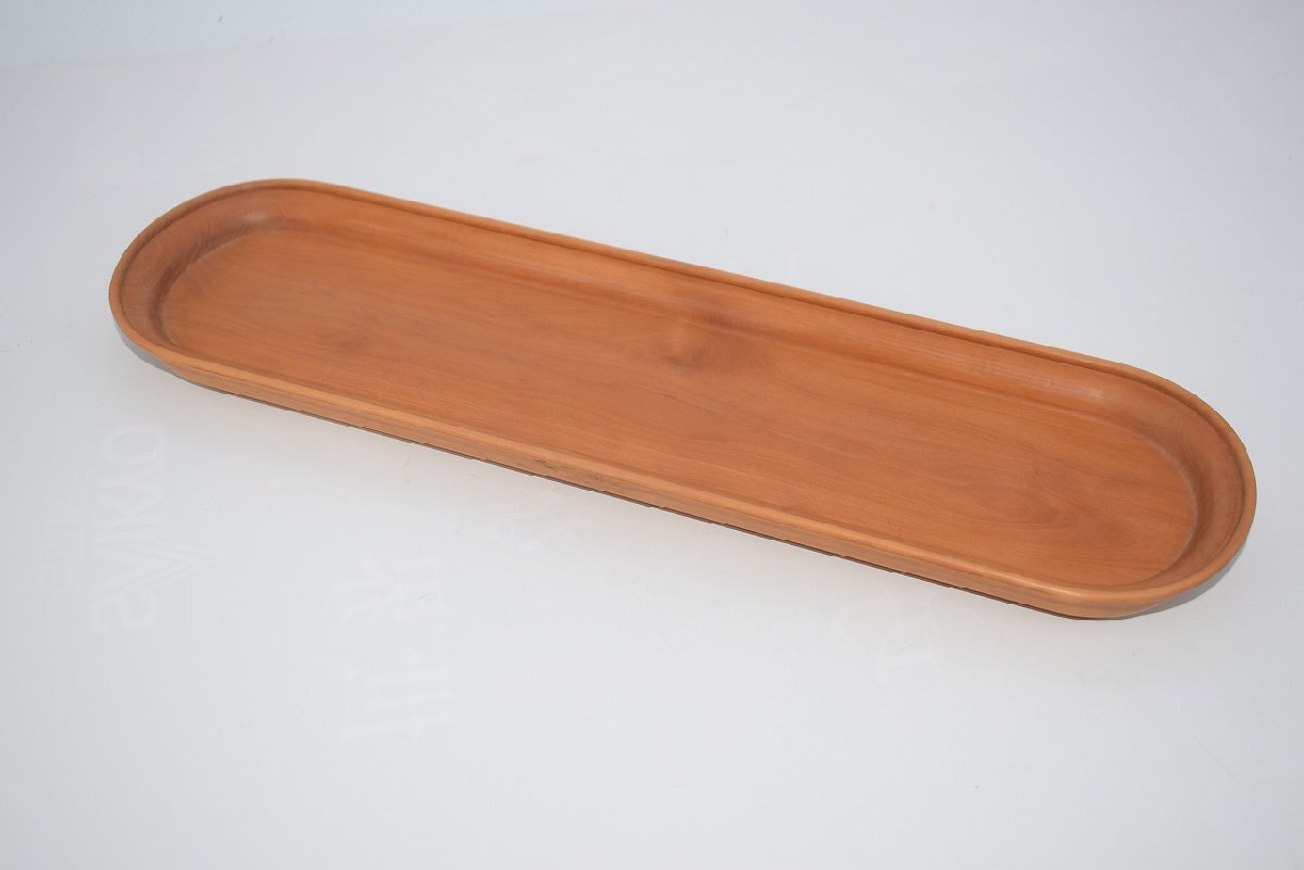 煎茶道具 一文字盆 黄楊 (1) 松泉 作 34-9156-01拍卖