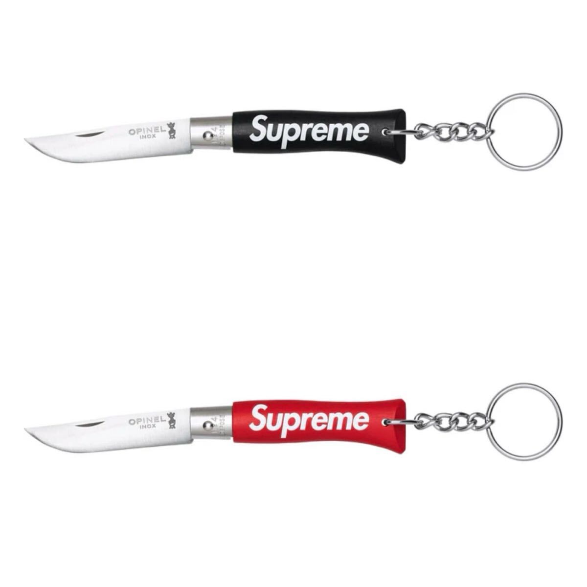 ☆Supreme Opinel No. 4 Knife Keychain Black Red 2個セット キーホルダー キーチェーン ナイフ 新品 送料込拍卖