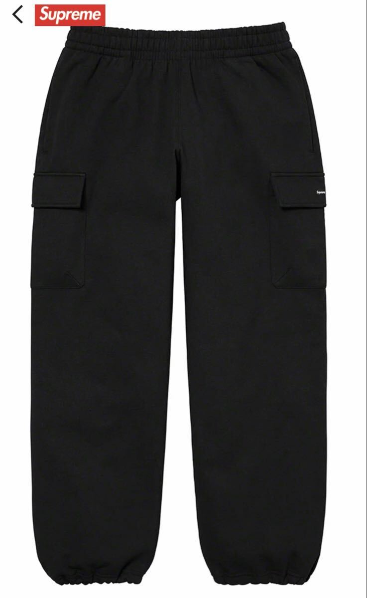 ☆Supreme Small Box Cargo Sweatpant Black S シュプリーム カーゴパンツ スウェットパンツ boxlogo 新品 送料込拍卖