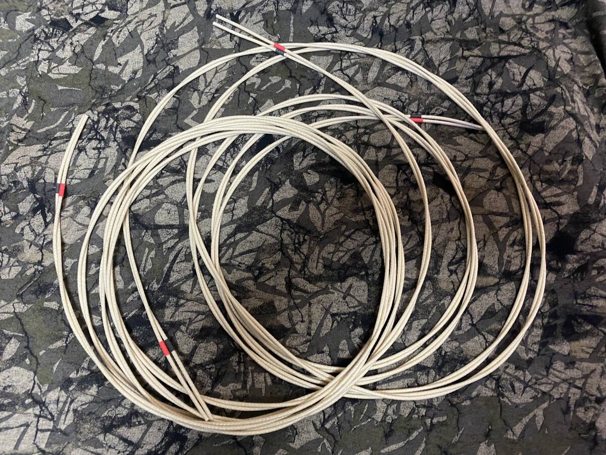 ★新入荷 歴代最高! ◇TELEFUNKEN(テレフンケン) スピーカーケーブルの極致!【終着駅】黄金期ドイツ製 絹巻 細撚り線(19GA)●3mペア(計12m)拍卖